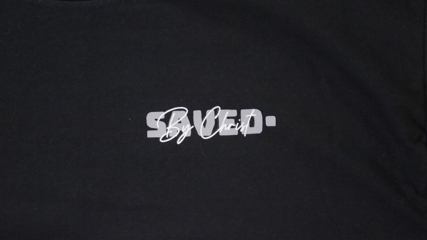 Jesus Saves Lives Tee (Black Tee)